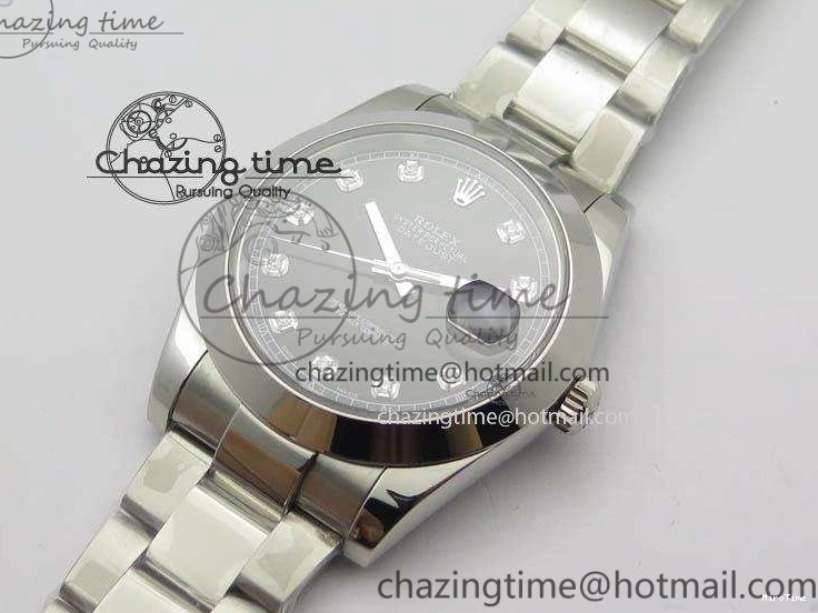 MiroTime 0323 DailyWear DateJust 41mm 126300 SS Noob 1:1 Best Edition Black Dial Diam Markers On SS Bracelet A 3587